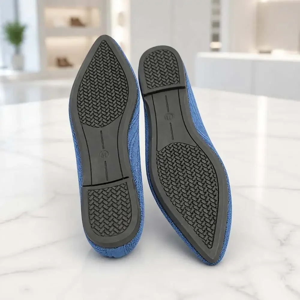 Women's Business Casual Flats, Blue, Size US 10.5/EU 41
